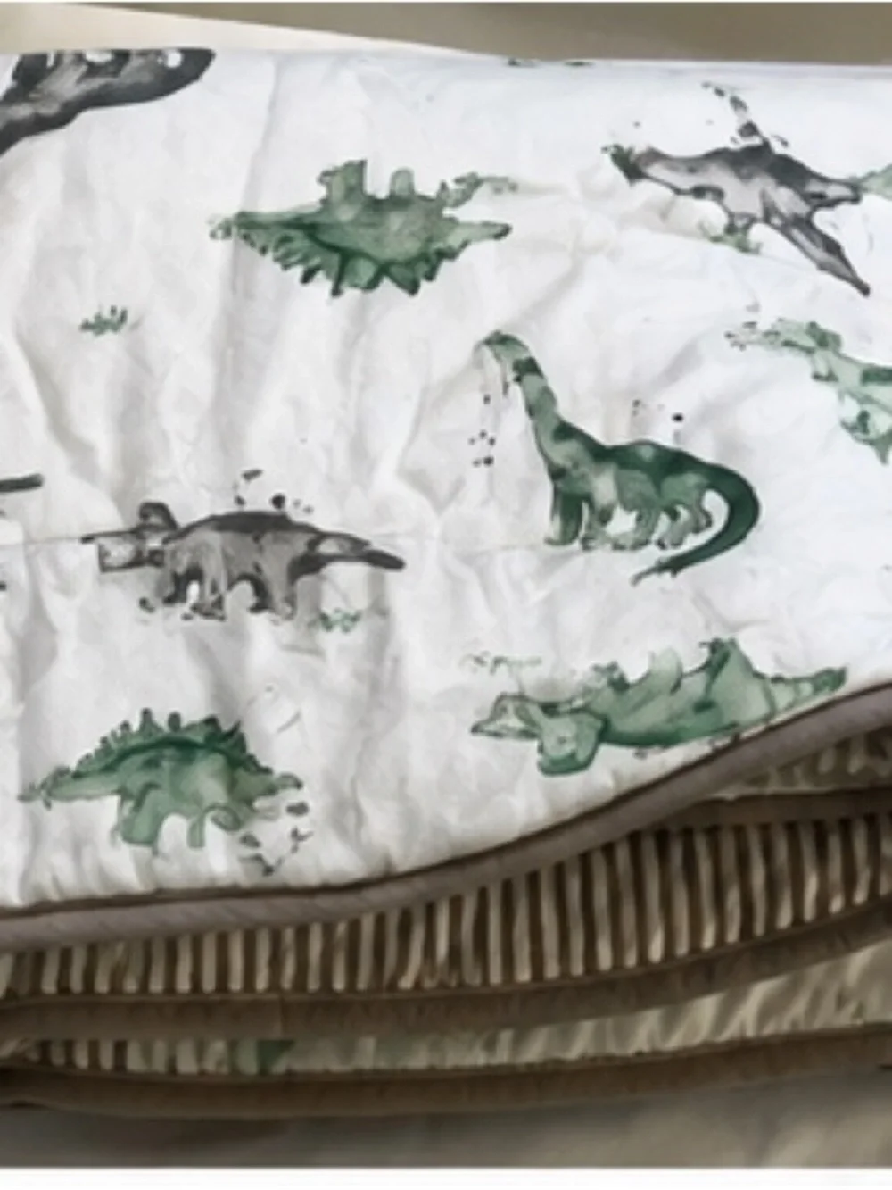 Burt’s Bees Baby Dinosaur Quilt + Fitted Crib Sheet Organic Cotton Discontinued